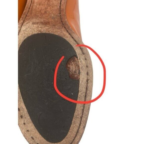 Cole Haan Burnt Orange Patent Leather Loafers Size 7.5 - Picture 9 of 9